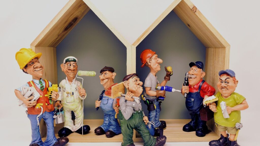 Person using basic handyman tools to repair a household item